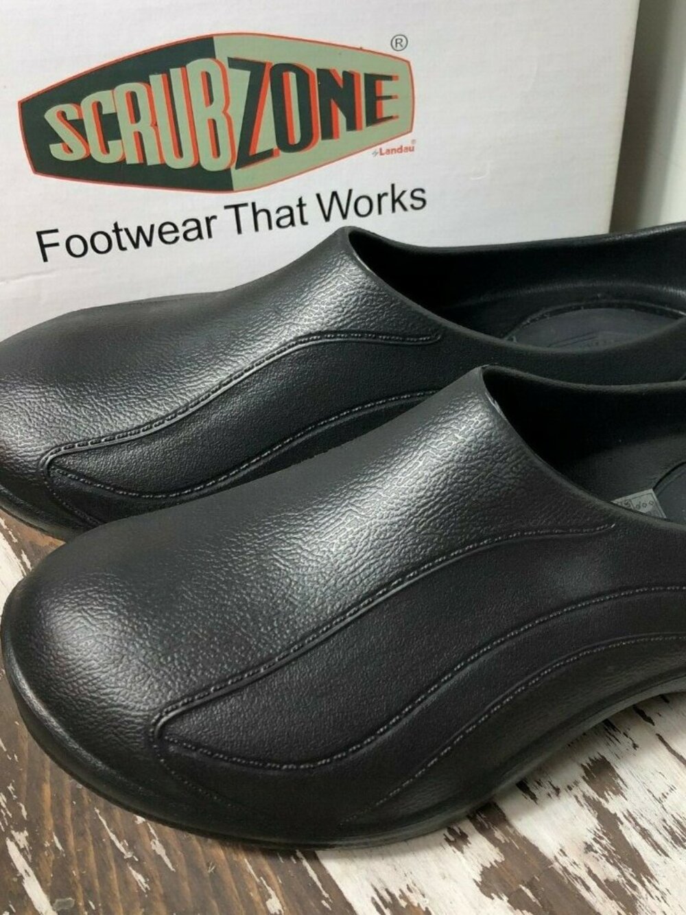 Unisex Scrub Zone Women 8 Mens 6 Landau Scrubzone Black Safety Shoes